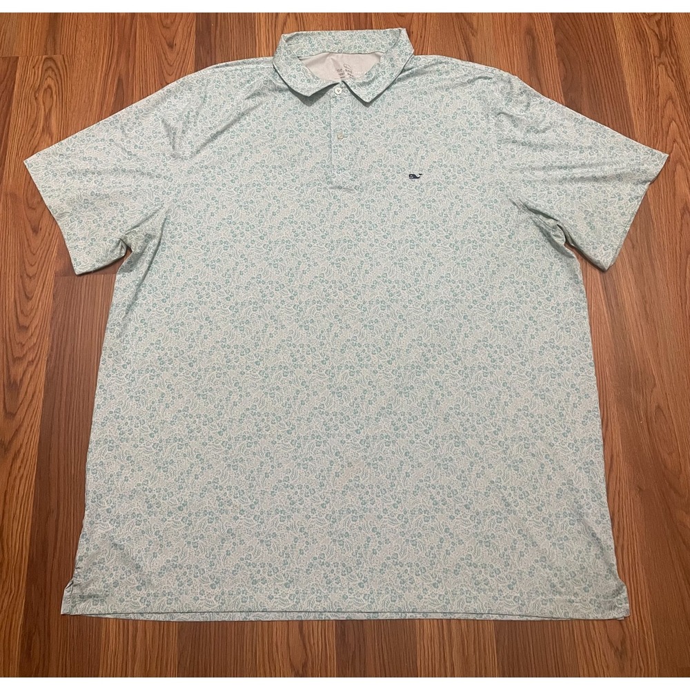 Vineyard Vines Polo Mens XXL Performance Floral Print Stretch